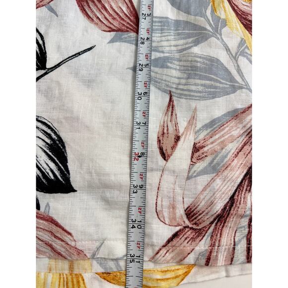 C&C California Dress Linen Floral Tropical Boho Flutter Sleeve Shift Dress XL - Picture 9 of 9